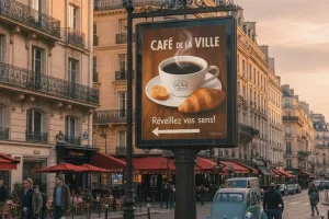 pose fabrication enseigne publicitaire exterieur