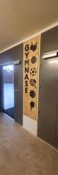 Signalétique support en bois